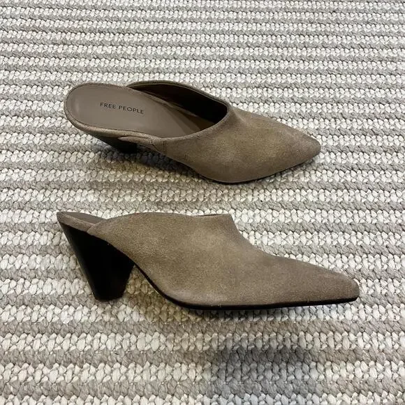 Free People Stellar Mules in Fadded Saddle Suede - Picture 2 of 6